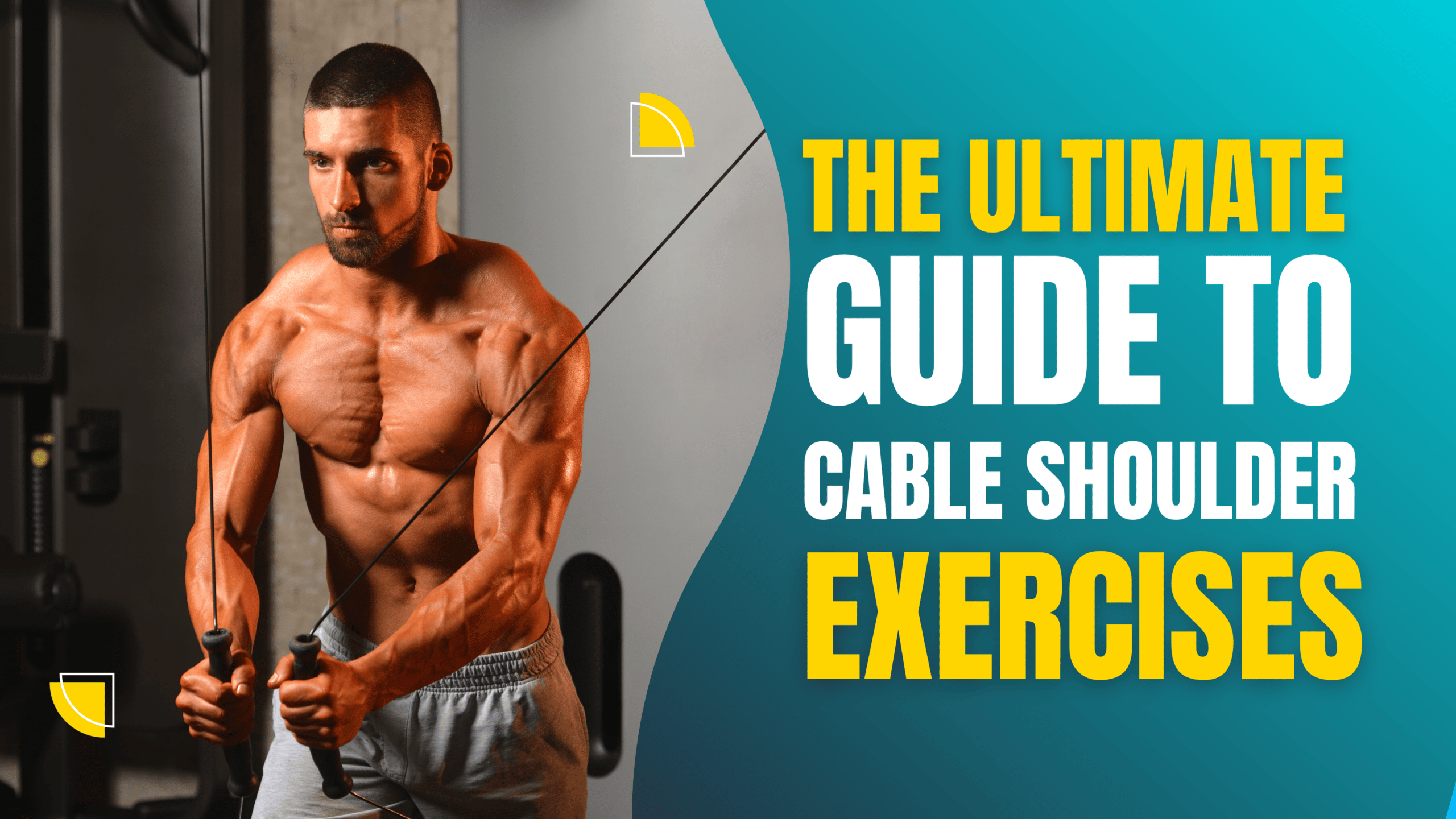 Man doing cable machine exercises